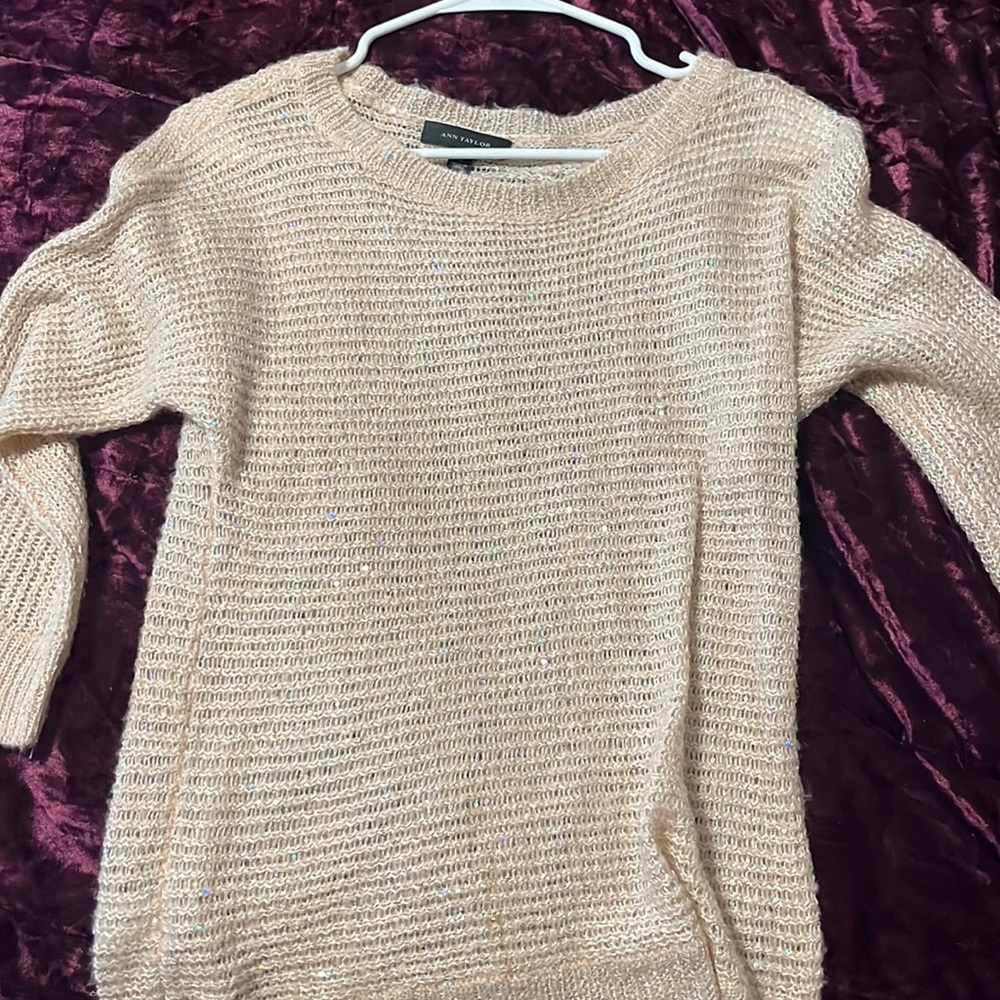 Sparkly cream colored sweater